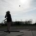 A Saline High School competitor throws in the shot put on Tuesday, April 30. Daniel Brenner I AnnArbor.com